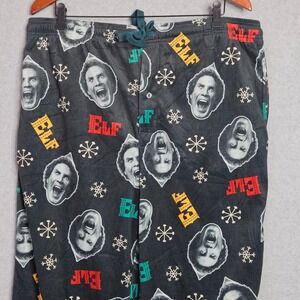 Elf Movie Buddy the Elf Mens Pajama Pants Green Christmas Sleepwear 2XL New